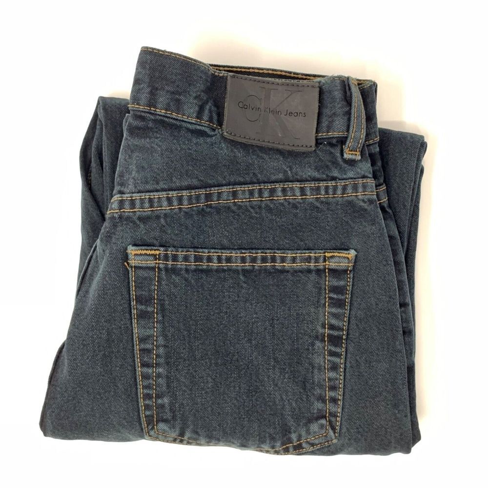Calvin Klein Women's Jeans‎ Black Dark Wash High Waisted Size 6